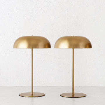 SAO MARTINHO DOME LED RECHARGEABLE LAMP BUNDLE X2 | 35CM | ANTIQUE BRASS