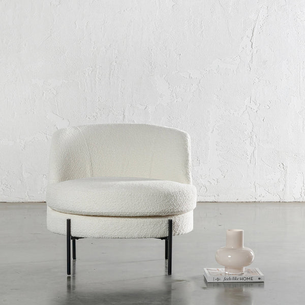 GIFT WITH PURCHASE | SEVILLA MODERNA TUB CHAIR | TERRACE WHITE BOUCLE