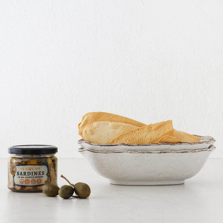 SHIROKARATSU CERAMIC LARGE OVAL BOWL | BUNDLE X2 | NATURAL GLAZE | 25CM