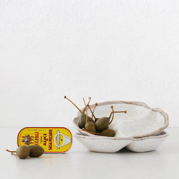 SHIROKARATSU CERAMIC SMALL TRIO DISH | BUNDLE X2 | NATURAL GLAZE | 18CM