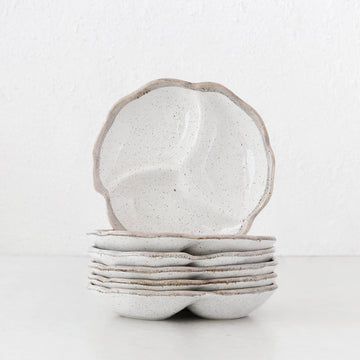 SHIROKARATSU CERAMIC SMALL TRIO DISH | BUNDLE X6 | NATURAL GLAZE | 18CM