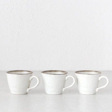 SHIROKARATSU CERAMIC MUG BUNDLE x3 | NATURAL GLAZE | 200ML