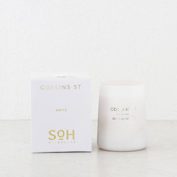 SOH MELBOURNE | SOY WAX CANDLE | COLLINS ST MATTE WHITE