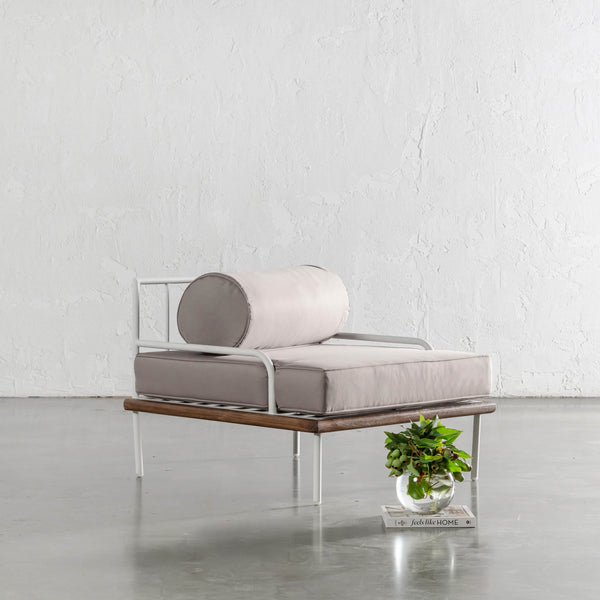 SAN ANDREAS OUTDOOR ARMCHAIR | BALSA STONE + TEAK