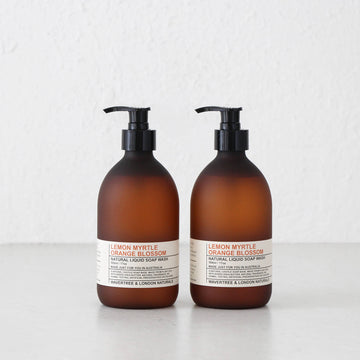 WAVERTREE + LONDON NATURALS | LIQUID SOAP PUMP BUNDLE X2 | LEMON MYRTLE + ORANGE BLOSSOM