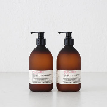 WAVERTREE + LONDON NATURALS | LIQUID SOAP PUMP BUNDLE X2 | MARRAKESH ROSE