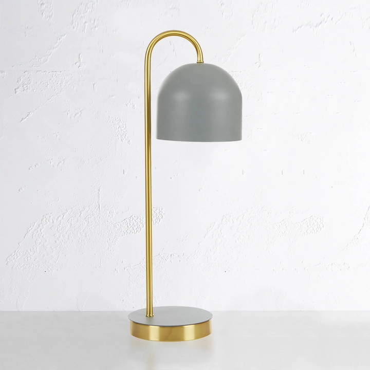 MONIQUE METAL TABLE LAMP  |  GOLD + GREY