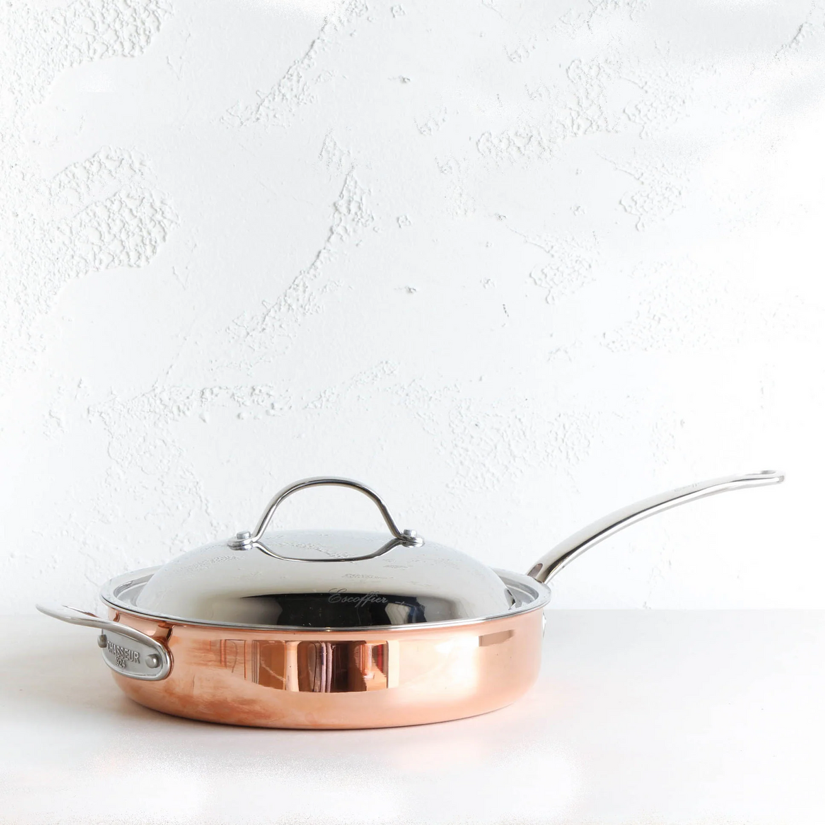 CHASSEUR COPPER COVERED SAUTE PAN WITH HANDLE 28CM Living By