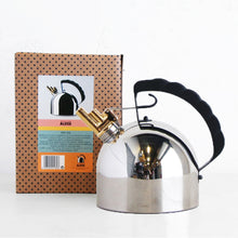 Alessi Kettle 9091 Stainless Steel Kettle with Melodic Whistle and box