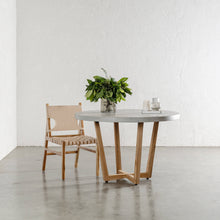 ARIA CONCRETE GRANITE TOP DINING TABLE ROUND  |  ZINC ASH  |  120cm