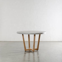 ARIA CONCRETE GRANITE TOP DINING TABLE ROUND  |  ZINC ASH  |  120cm  UNSTYLED