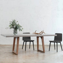 ARIA GRANITE CONCRETE DINING TABLE 180CM + TAMI DINING CHAIRS PACKAGE | ZINC ASH