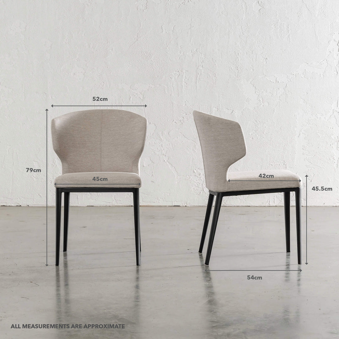 ANDERS DINING CHAIR  |  HERRING SAND LUXE TWILL