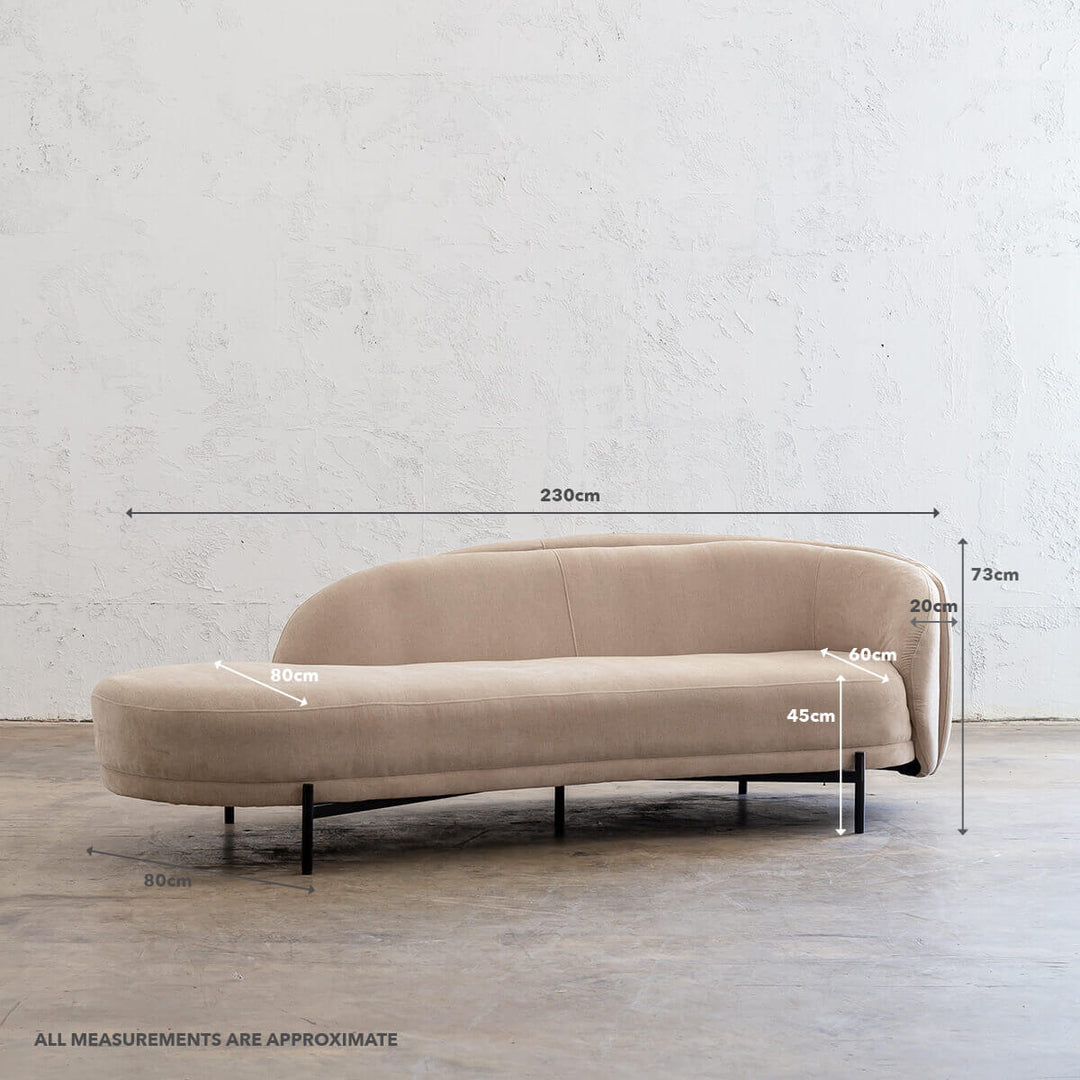 CARSON CURVE DAYBED SOFA  |  JOVAN DOVE NATURAL