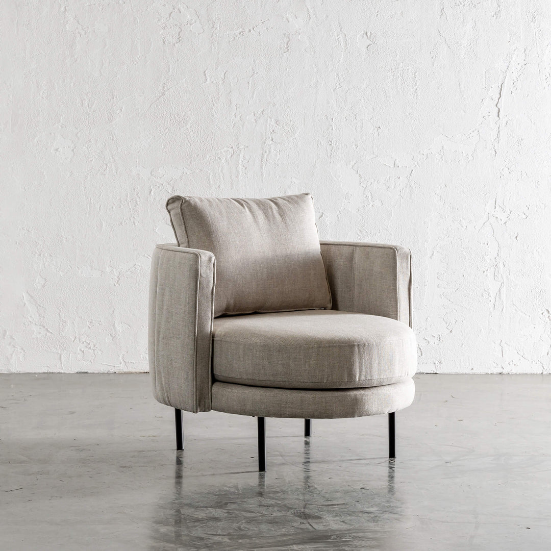 PRE ORDER  |  CARSON MODERNA CURVED RIBBED CHAIR  |  JOVAN EARTH