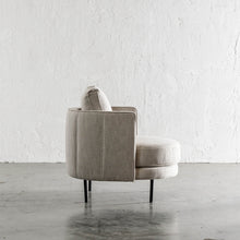 CARSON MODERNA CURVED RIBBED CHAIR  |  JOVAN EARTH SIDE VIEW