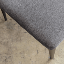 CARTER DINING CHAIR  |  HERRINGBONE GREY LUXE TWILL FABRIC CLOSE UP