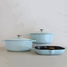 CHASSEUR  |  SQUARE GRILL PAN  |  DUCK EGG BLUE  |   FRENCH ENAMEL COOKWARE