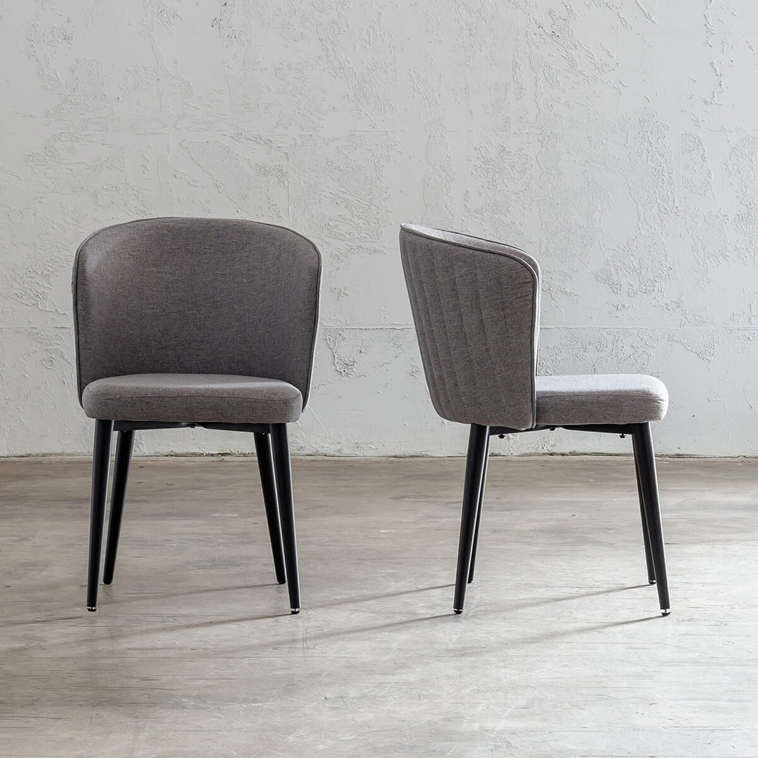 CLAUDE FABRIC DINING CHAIR  |  SILVER GREY