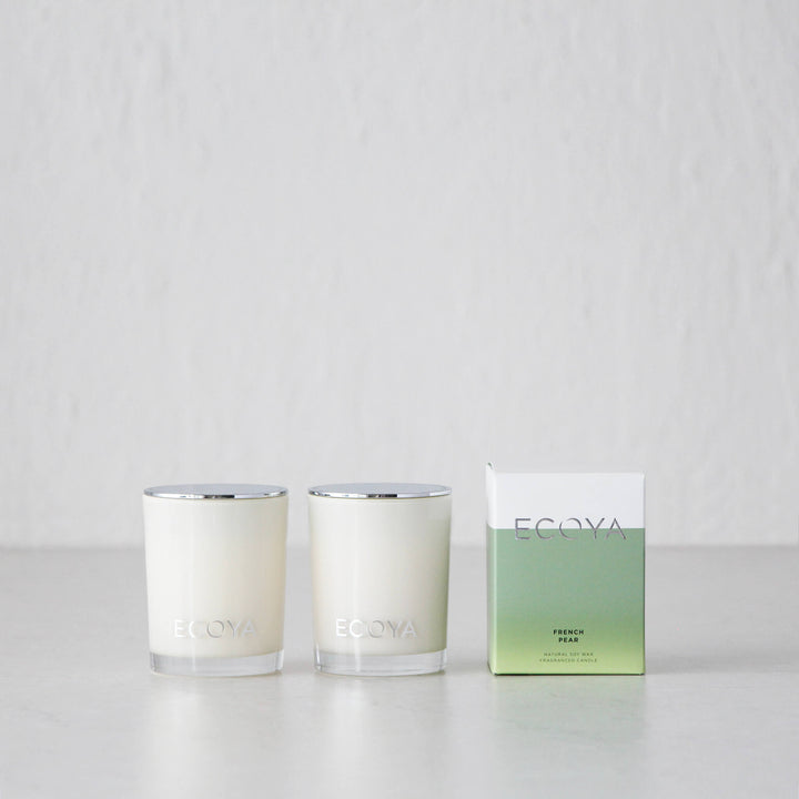 ECOYA MINI MADISON CANDLE  |  NATURAL SOY WAX CANDLE  |  FRENCH PEAR  |  BUNDLE OF 2