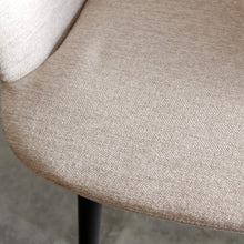 JAKOB DINING CHAIR  |  HERRING SAND LUXE TWILL CLOSE UP