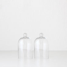 LIVING BY DESIGN CLEAR DOME CLOCHE BUNDLE X2 | MEDIUM | CLEAR GLASS