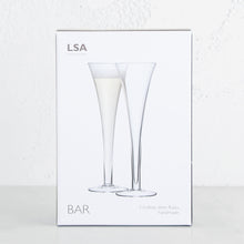LSA BAR HOLLOW STEM CHAMPAGNE FLUTES  |  BOXED SET OF 2 GLASSES  |  CHAMPAGNE GLASSES ON SALE