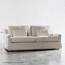 LEGATO SOFA BED WITH MEASUREMENTS  |  BERKSHIRE NATURAL