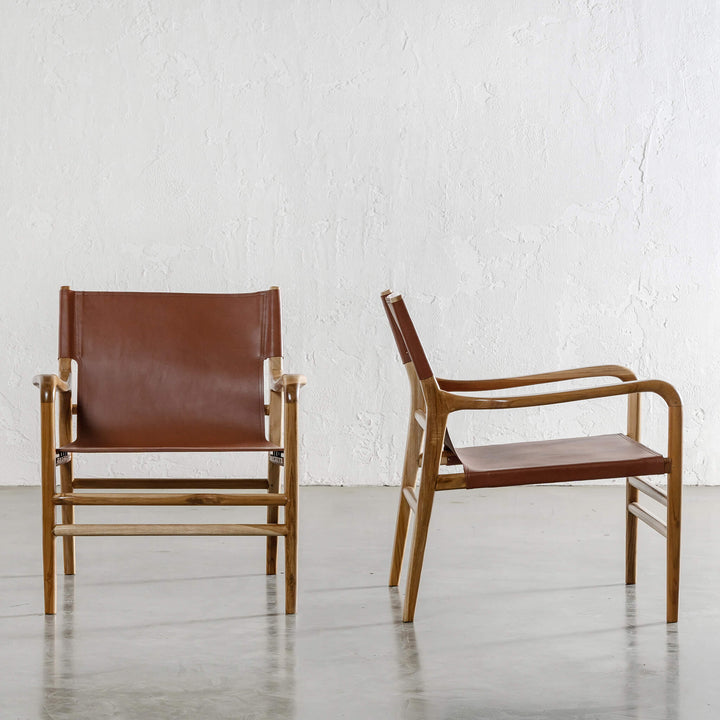 MALAND CONTEMPO SLING ARM CHAIR  |  TAN LEATHER