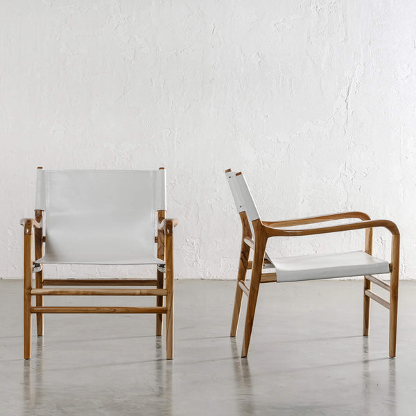 MALAND CONTEMPO SLING ARMCHAIR  |  WHITE LEATHER