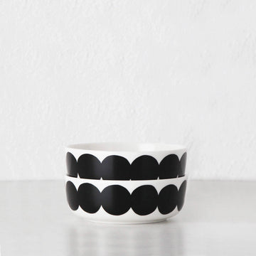 MARIMEKKO | OIVA RASYMATTO BOWL 4DL BUNDLE X2 | BLACK + WHITE
