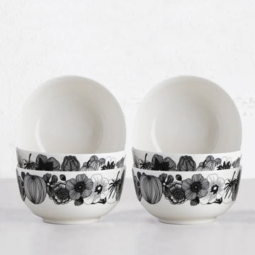 MARIMEKKO | OIVA SIIRTOLAPUUTARHA BOWL .9 L BUNDLE x6 | BLACK + WHITE BOWL