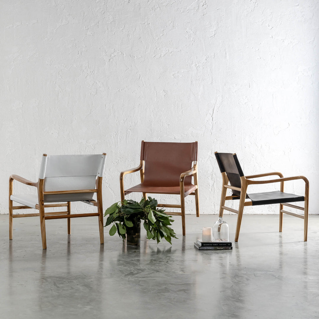 PRE ORDER  |  MALAND CONTEMPO SLING ARMCHAIR  |  TAN LEATHER
