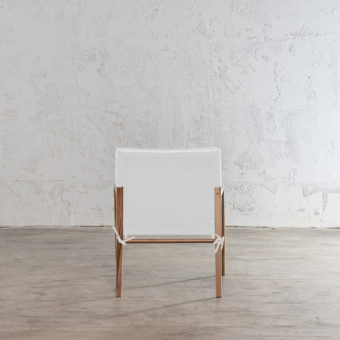 PRE ORDER  |  MALAND SLING LEATHER ARMCHAIR  |  WHITE LEATHER