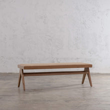 MALAND CROSS LEG RATTAN BENCH  |  NATURAL FRAME + NATURAL RATTAN UNSTYLED VIEW