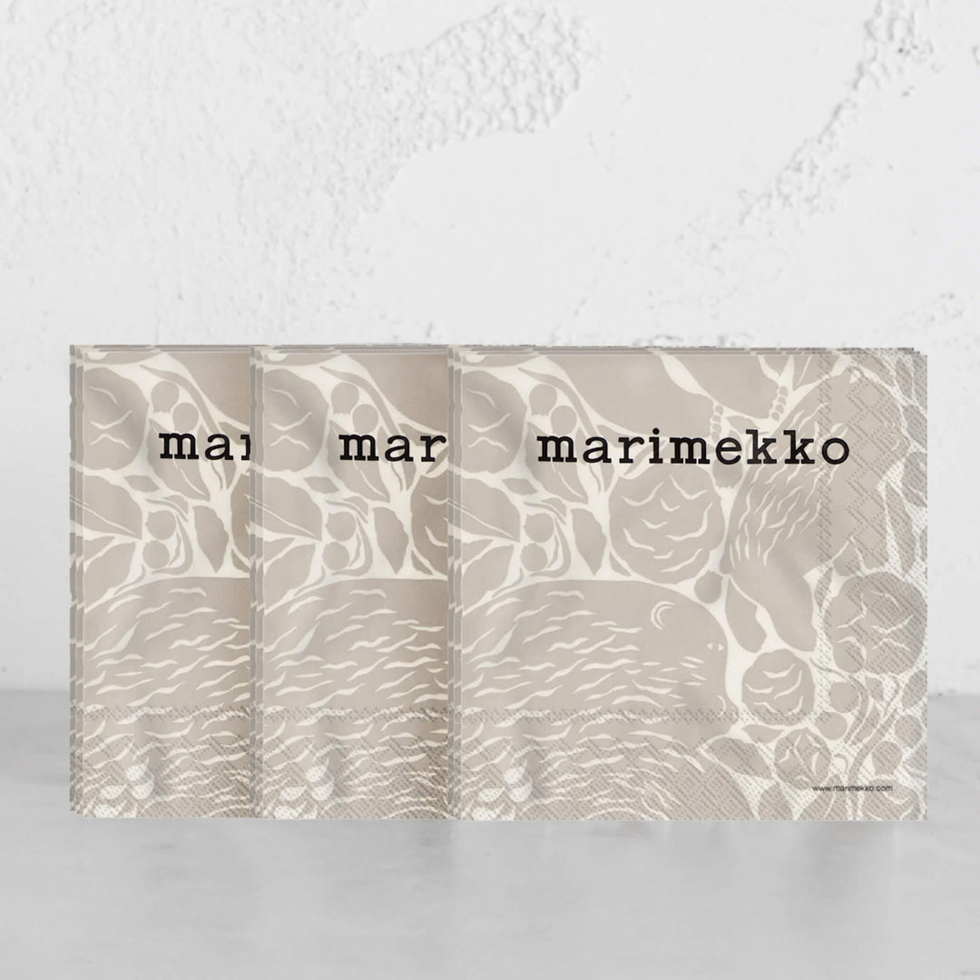 MARIMEKKO  |  KARHUEMO PAPER NAPKINS BUNDLE X3  |  LINEN