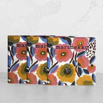 MARIMEKKO | ROSARIUM PAPER NAPKIN BUNDLE | WHITE ROSE