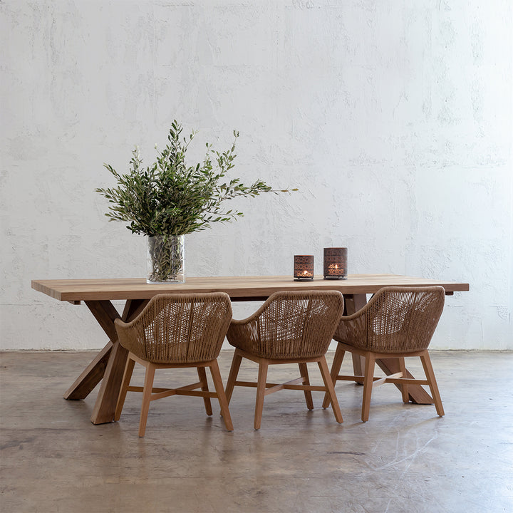 NAPLES RECLAIMED TEAK DINING TABLE  |  OUTDOOR  |  2.6M