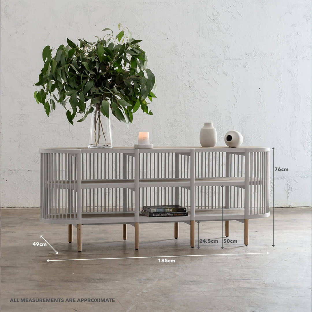 SILAS OPEN SLATTED SIDEBOARD CONSOLE  |  IVORY