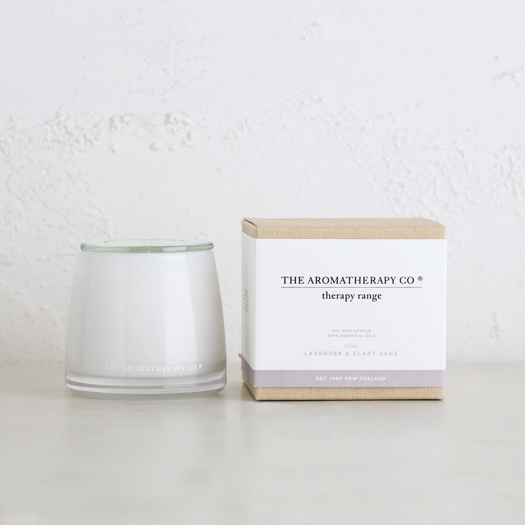 THERAPY RELAX CANDLE  |  LAVENDER + CLARY SAGE