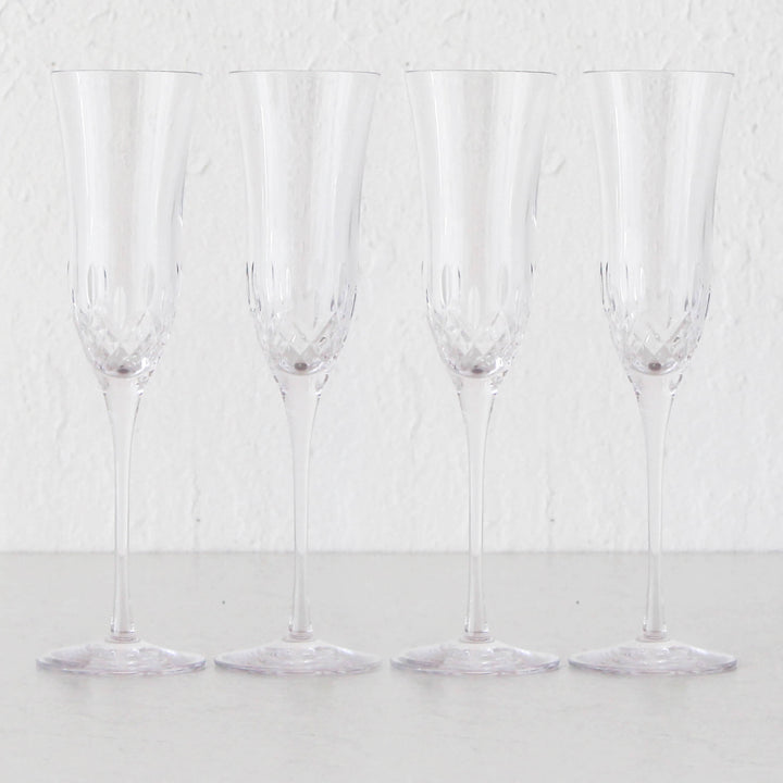 WATERFORD  |  LISMORE ESSENCE FLUTE GLASSES  |  SET OF 4