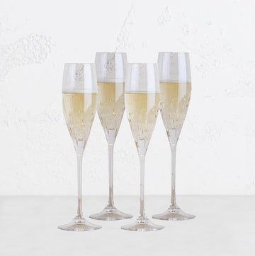Vera Wang Duchesse Crystal Champagne Flute Pair | Set 4 Box | Wedgwood