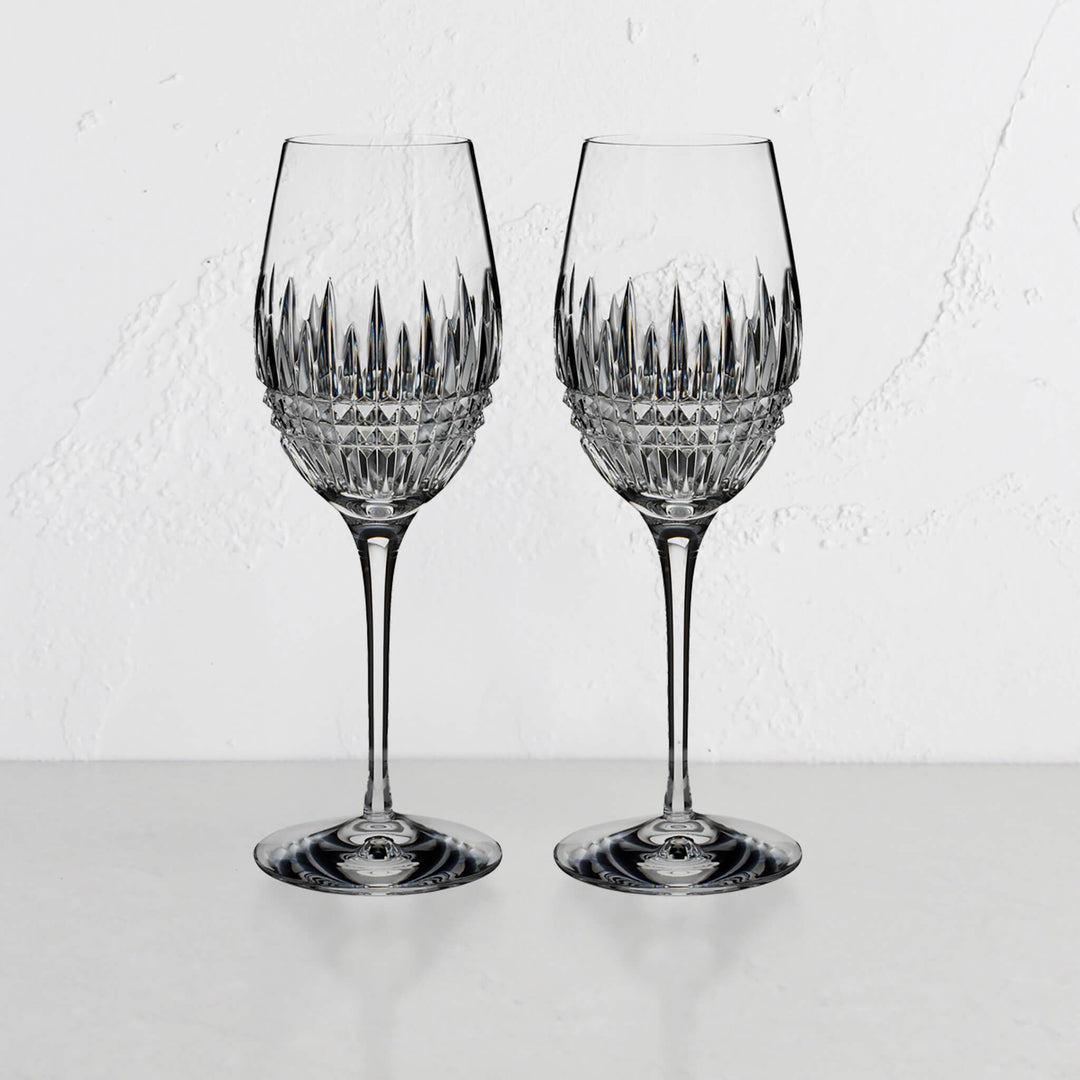WATERFORD  |  LISMORE DIAMOND ESSENCE WINE GLASSES  |  SET OF 4