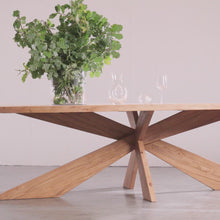 ASKIM OVAL SLATTED TOP TEAK OUTDOOR DINING TABLE  |  3.0M VIDEO