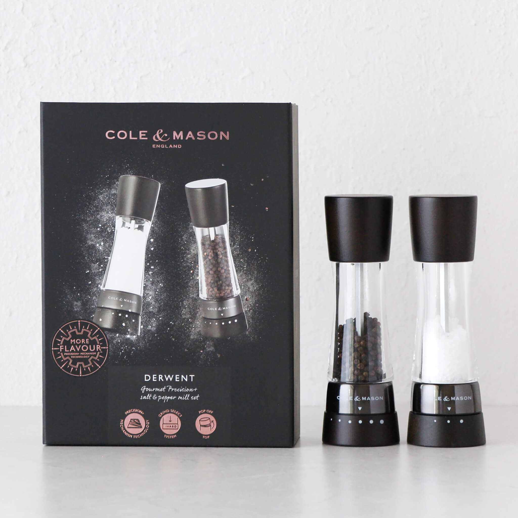 COLE & MASON |  GOURMET SALT + PEPPER GRINDERS