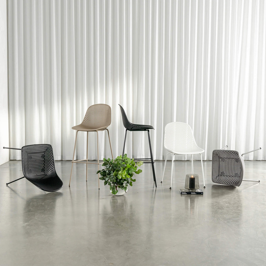 Etta Mesh Indoor + Outdoor Dining + Bar Chairs Collection | Living By Design