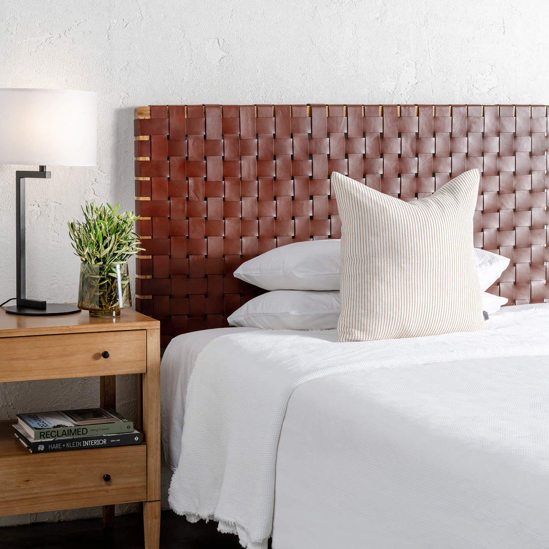 Woven Leather Bedhead Collection | Living By Design