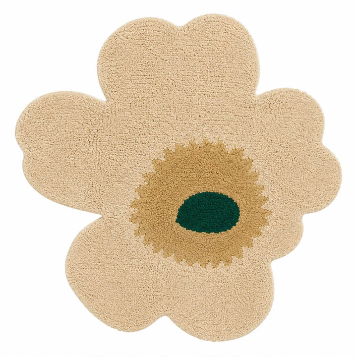 MARIMEKKO  |  UNIKKO BATH  MAT  |  73CM X 74CM  |  HAY + SAND + EMERALD