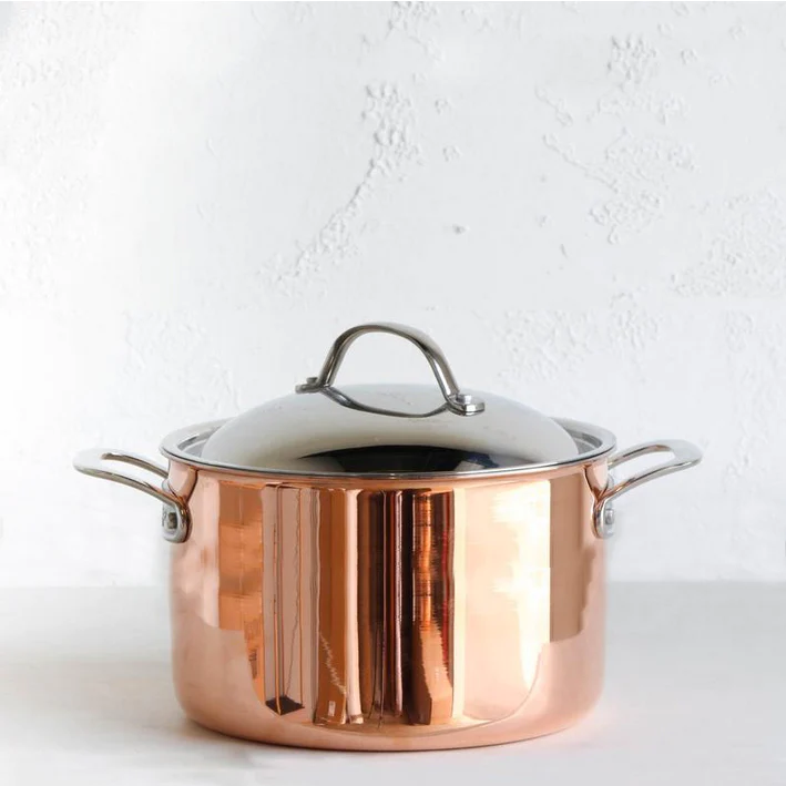 CHASSEUR COPPER COVERED STOCK POT |  INDUCTION  |  24CM  |  7L