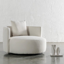 ACHERY XL CURVED ARMCHAIR | MARBLE HUE WHITE